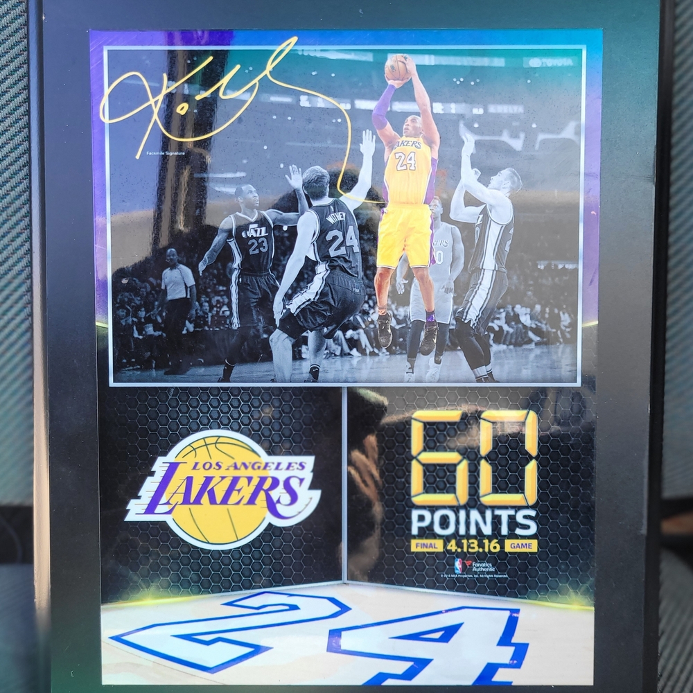 NBA Lakers Plaque with Purple and Gold Accents
